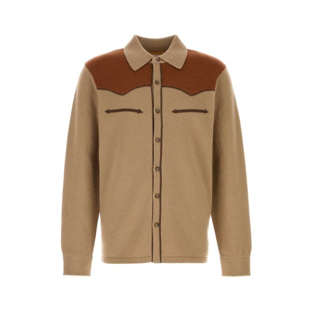 Guest In Residence Men Cappuccino Cashmere Western Shirt